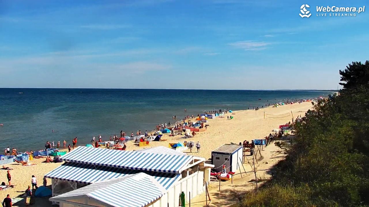 Krynica Morska - widok na plażę - 14 sierpień 2026, 10:31