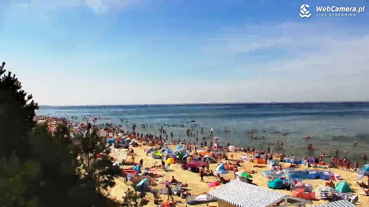 Krynica Morska - widok na plażę - 14 sierpień 2026, 14:40