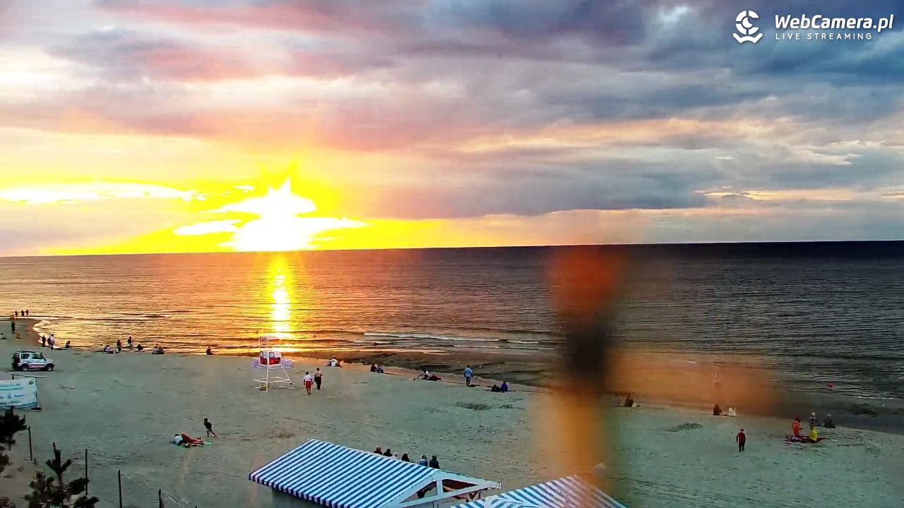 Krynica Morska - widok na plażę - 30 sierpień 2026, 19:19
