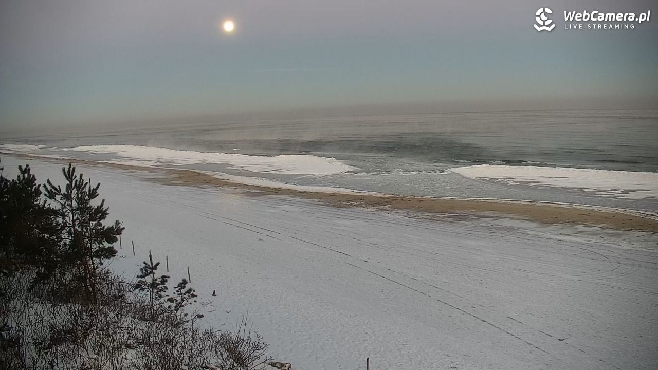 Krynica Morska - widok na plażę - 03 luty 2026, 07:07