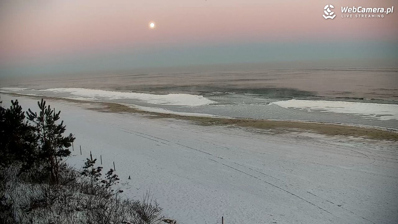 Krynica Morska - widok na plażę - 03 luty 2026, 07:17