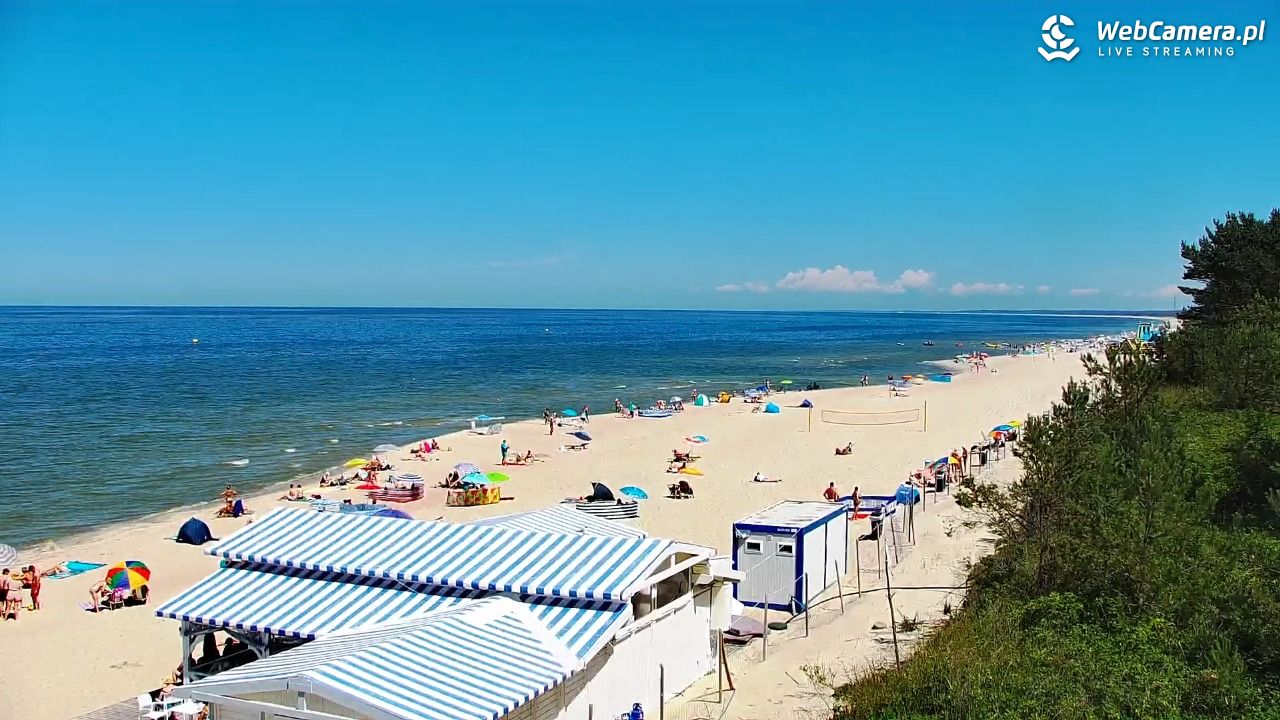 Krynica Morska - widok na plażę - 26 czerwiec 2026, 12:53