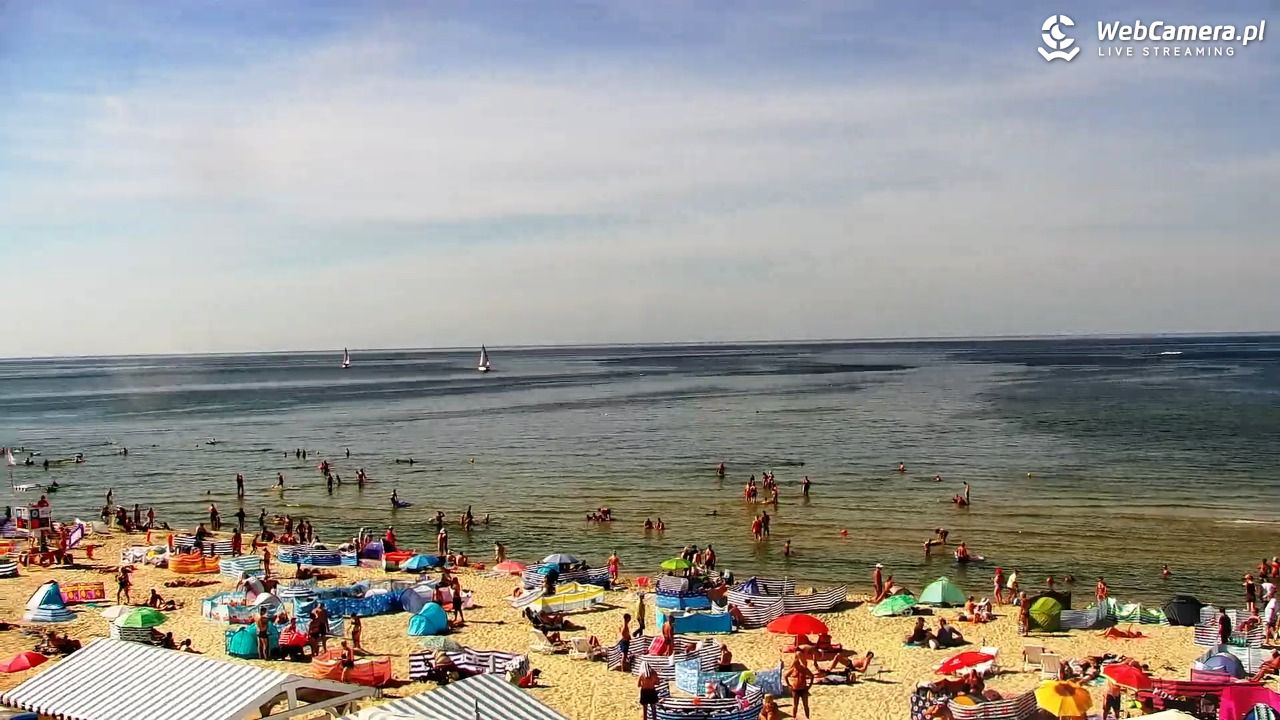 Krynica Morska - widok na plażę - 14 sierpień 2026, 15:13