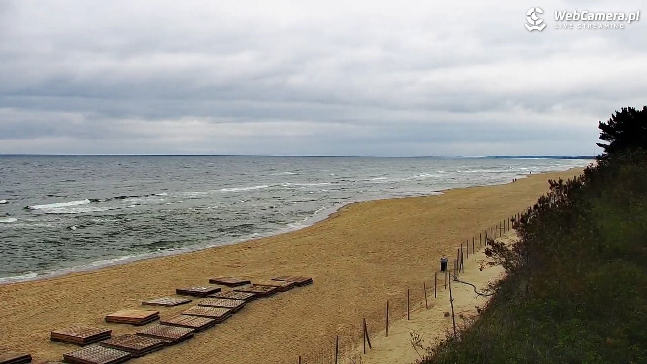 Krynica Morska - widok na plażę - 12 maj 2026, 08:31