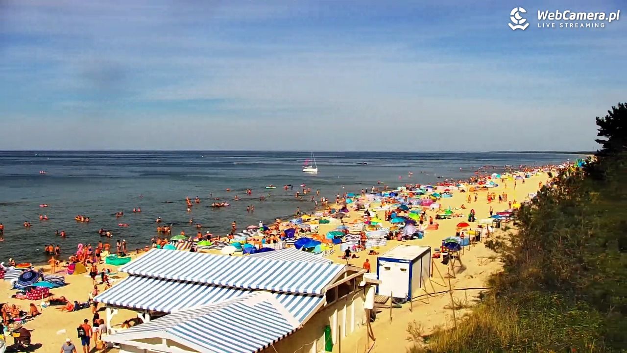 Krynica Morska - widok na plażę - 14 sierpień 2026, 15:16