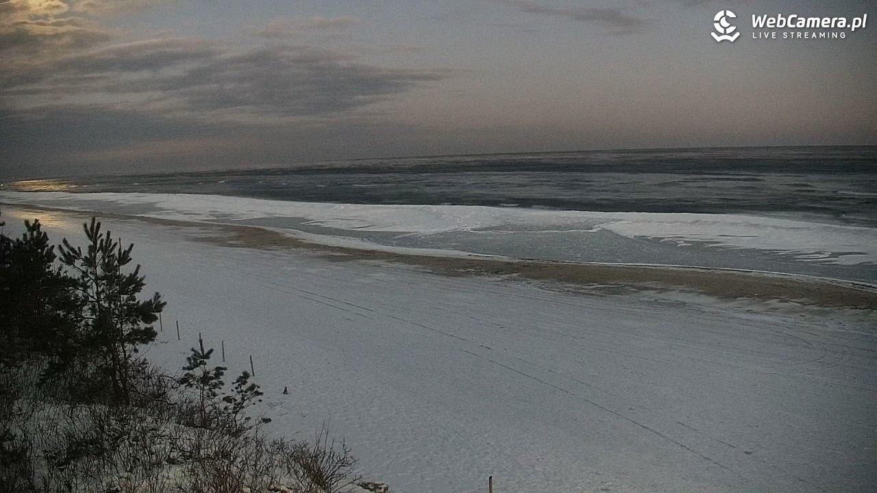 Krynica Morska - widok na plażę - 04 luty 2026, 06:43