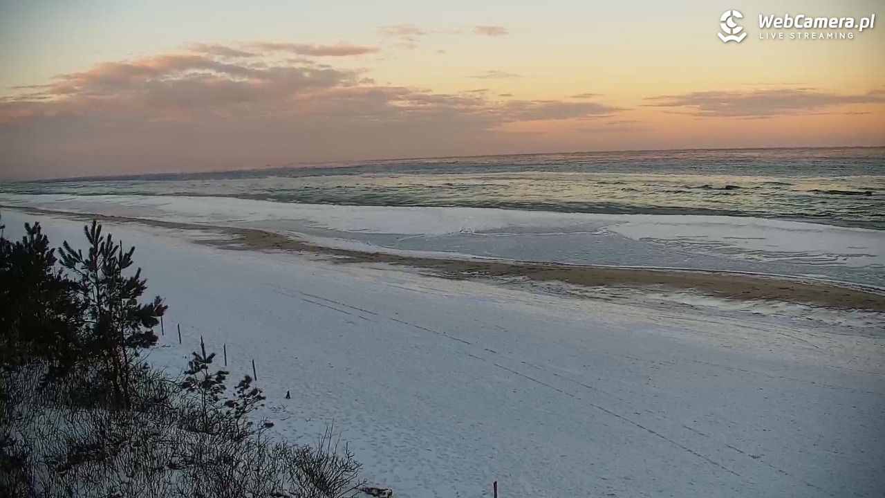 Krynica Morska - widok na plażę - 04 luty 2026, 07:47