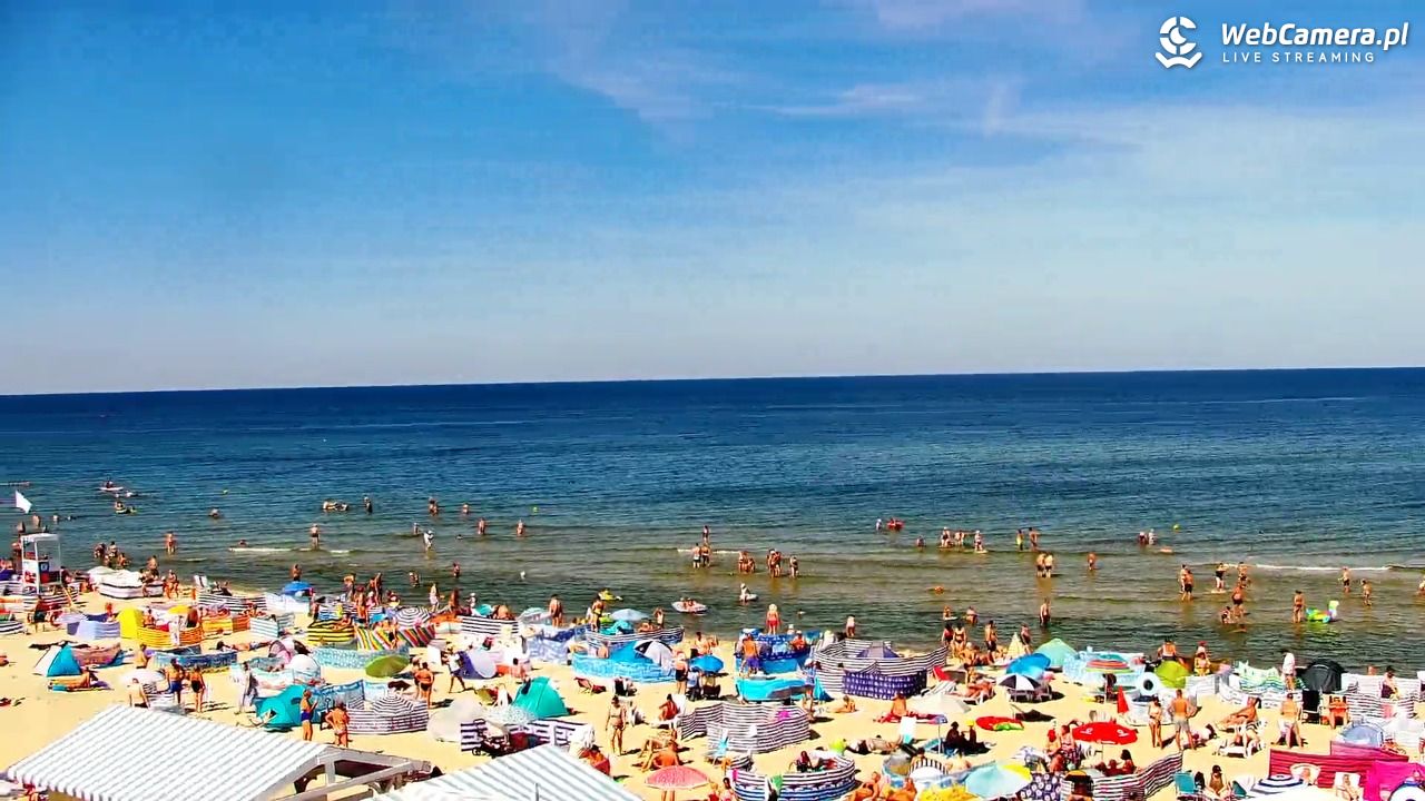 Krynica Morska - widok na plażę - 14 sierpień 2026, 12:01