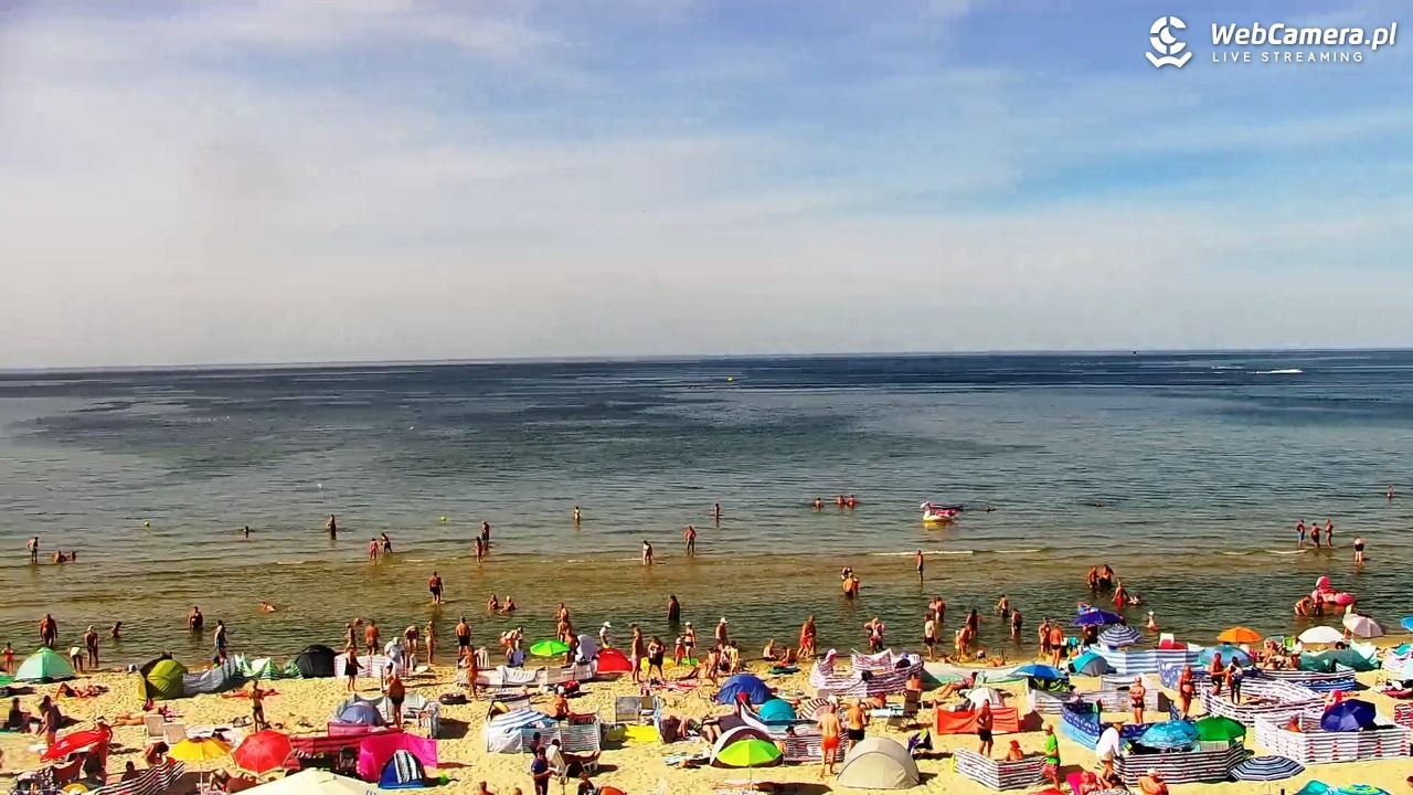 Krynica Morska - widok na plażę - 14 sierpień 2026, 15:23