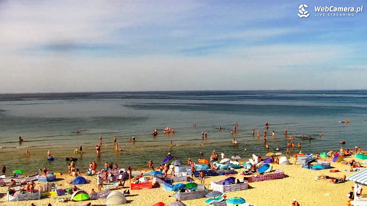Krynica Morska - widok na plażę - 14 sierpień 2026, 16:04