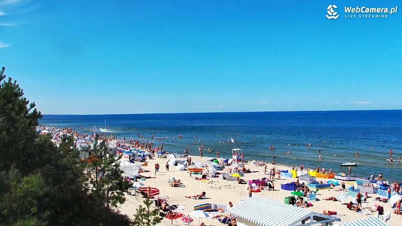 Krynica Morska - widok na plażę - 13 sierpień 2026, 12:27