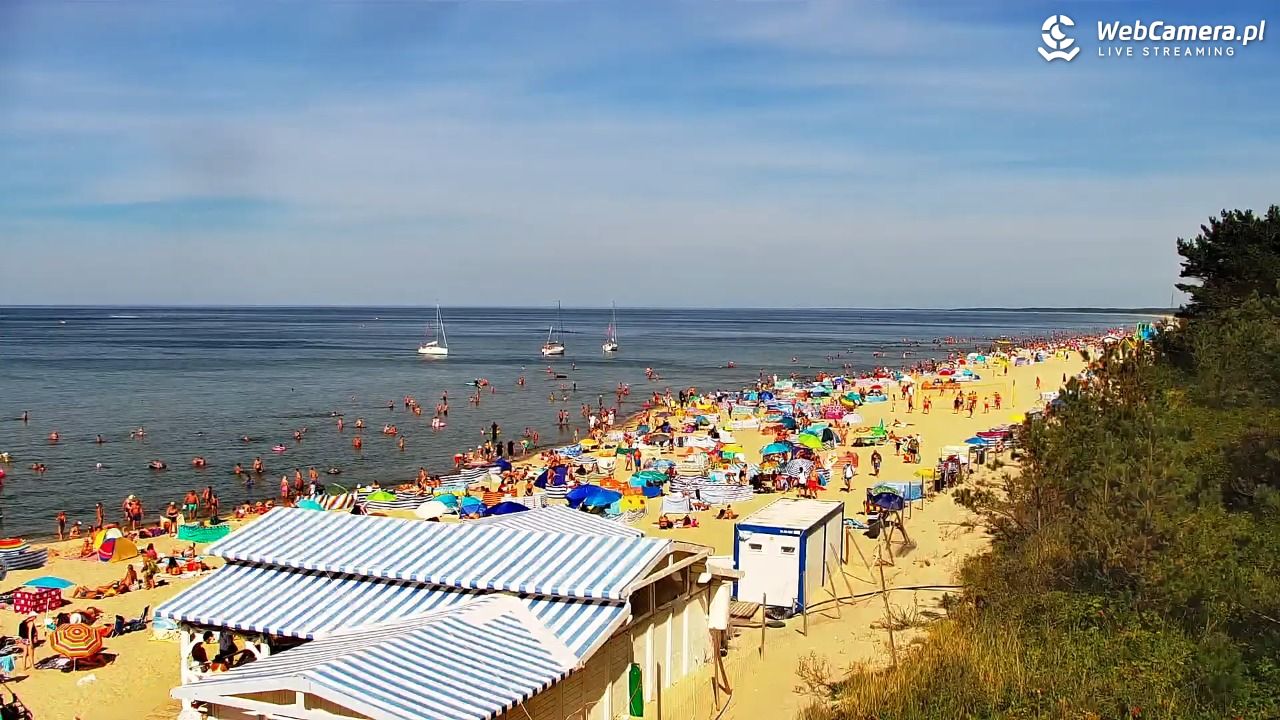 Krynica Morska - widok na plażę - 14 sierpień 2026, 15:04