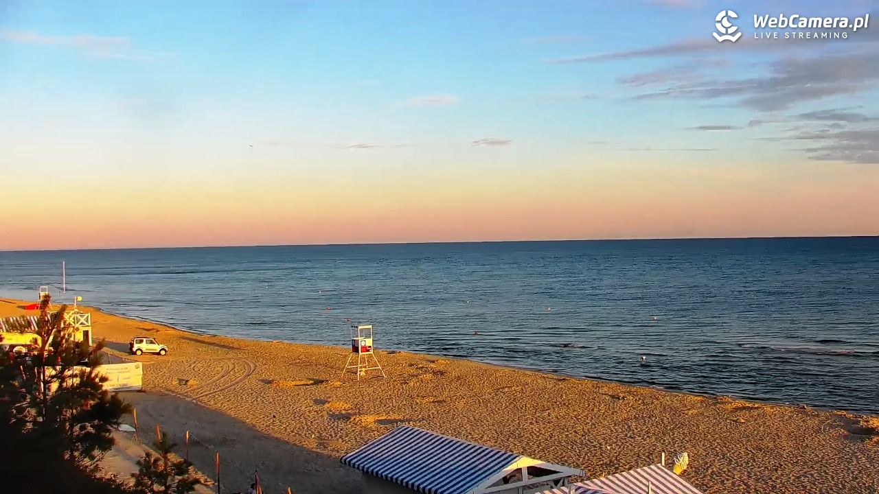 Krynica Morska - widok na plażę - 14 sierpień 2026, 05:53