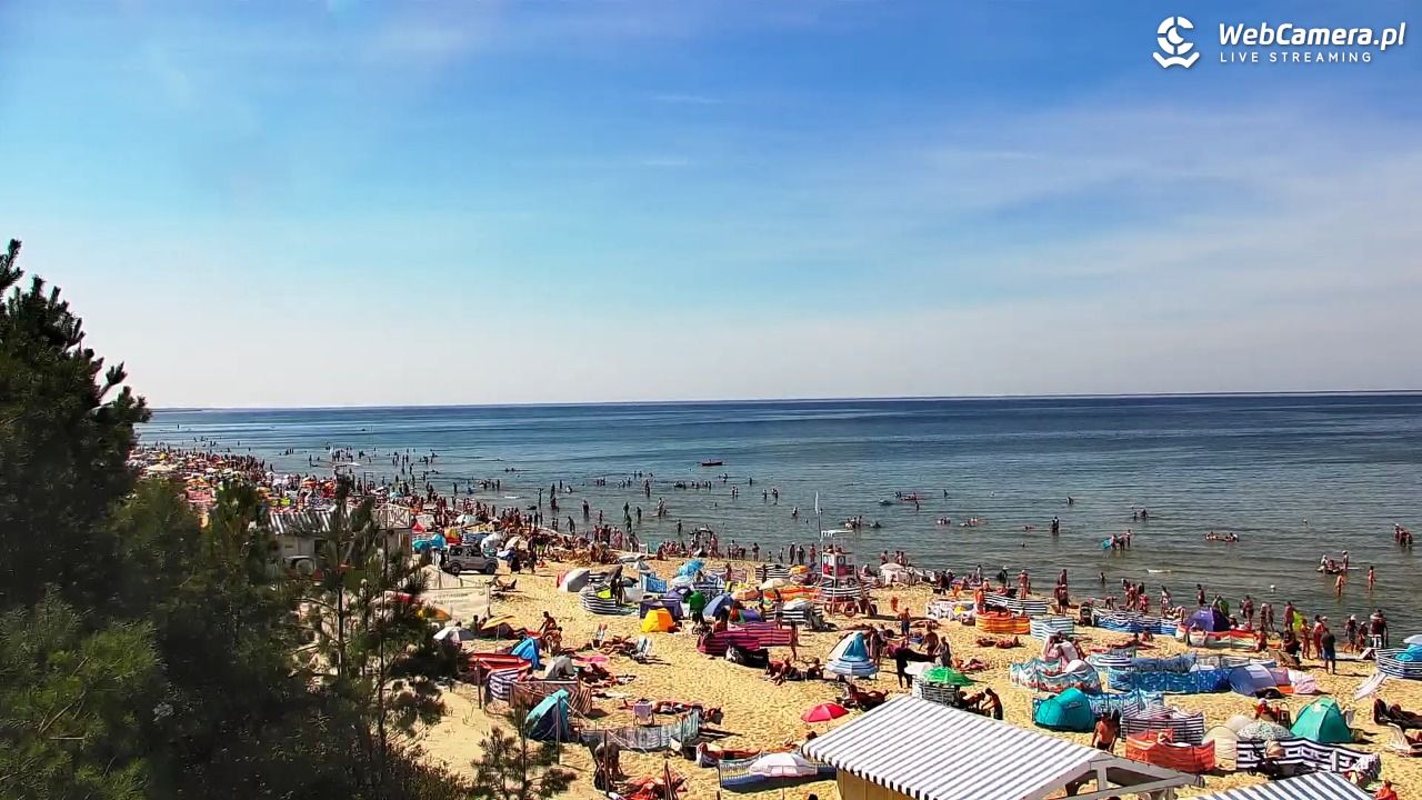 Krynica Morska - widok na plażę - 14 sierpień 2026, 14:35