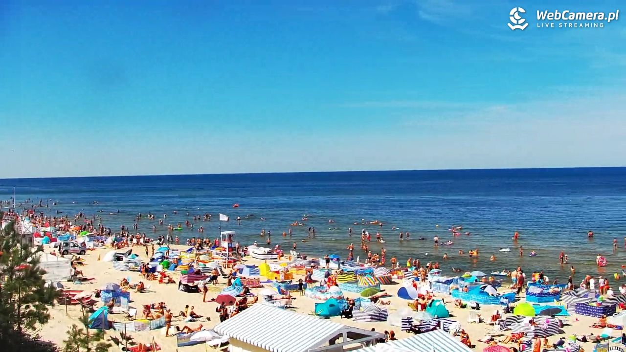 Krynica Morska - widok na plażę - 14 sierpień 2026, 12:27