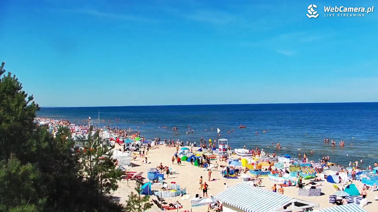 Krynica Morska - widok na plażę - 14 sierpień 2026, 11:15