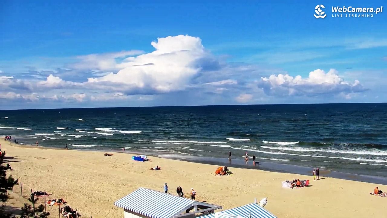 Krynica Morska - widok na plażę - 02 wresień 2026, 11:42