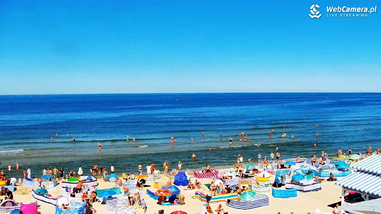 Krynica Morska - widok na plażę - 13 sierpień 2026, 13:12