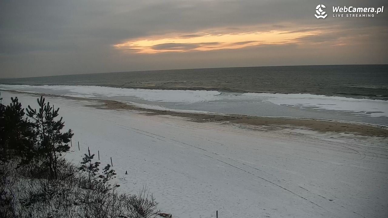 Krynica Morska - widok na plażę - 04 luty 2026, 16:40
