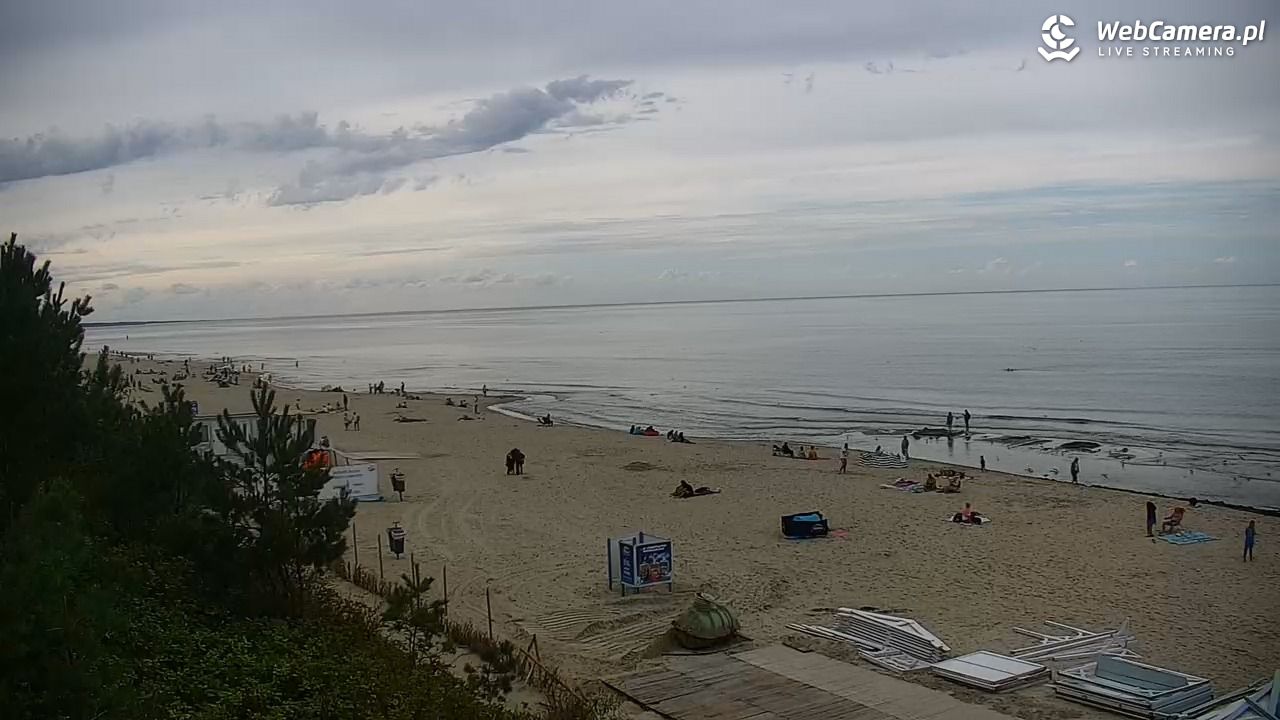 Krynica Morska - widok na plażę - 13 wresień 2025, 14:55
