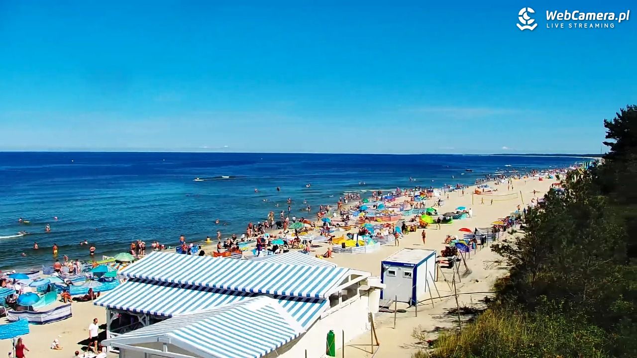Krynica Morska - widok na plażę - 13 sierpień 2026, 12:47
