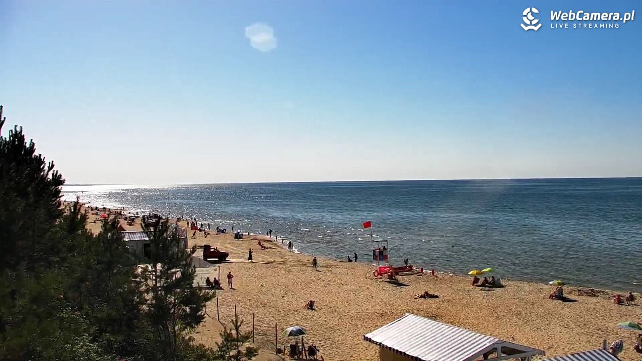 Krynica Morska - widok na plażę - 26 czerwiec 2026, 16:35