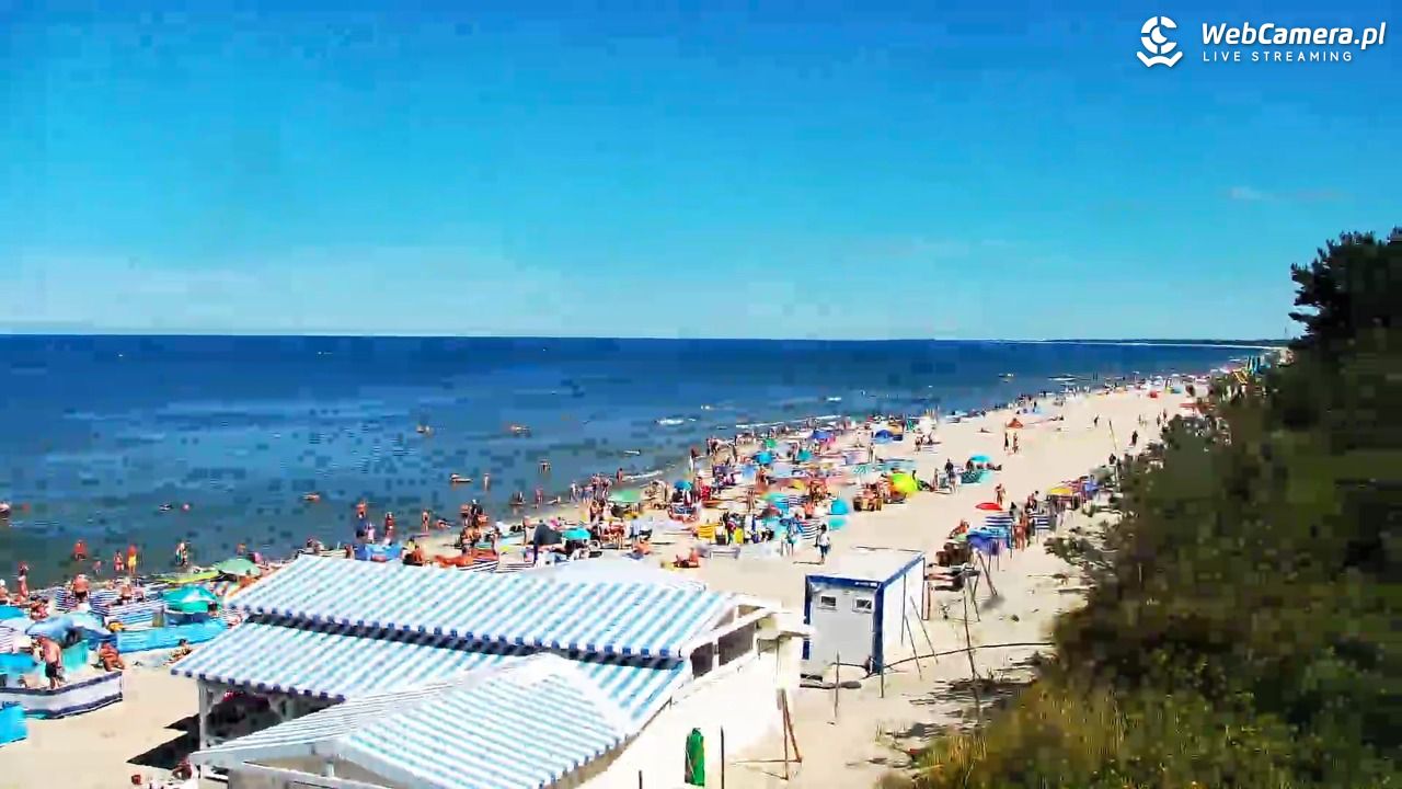 Krynica Morska - widok na plażę - 13 sierpień 2026, 12:36