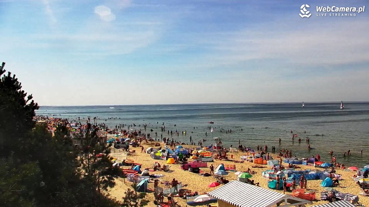 Krynica Morska - widok na plażę - 14 sierpień 2026, 15:13