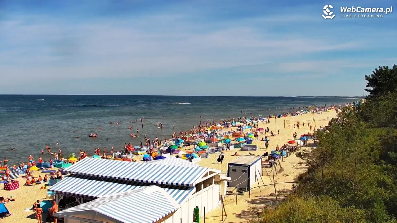 Krynica Morska - widok na plażę - 14 sierpień 2026, 11:36
