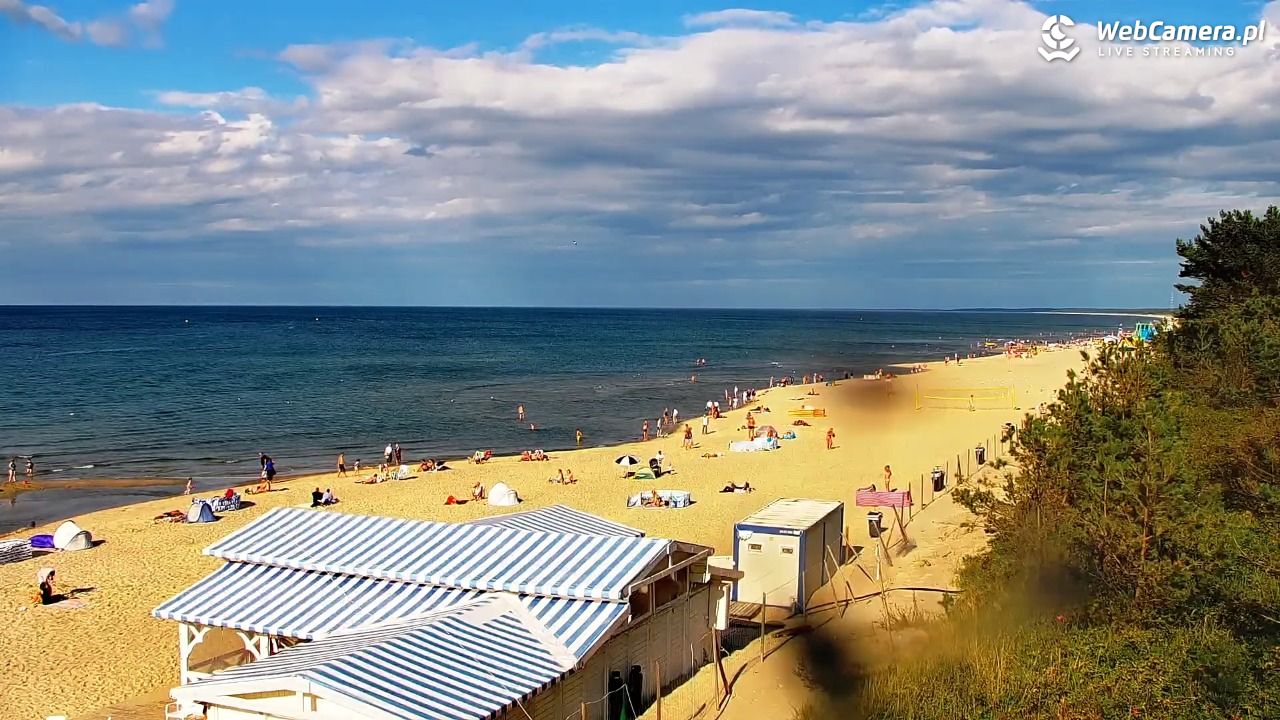 Krynica Morska - widok na plażę - 30 sierpień 2026, 16:16