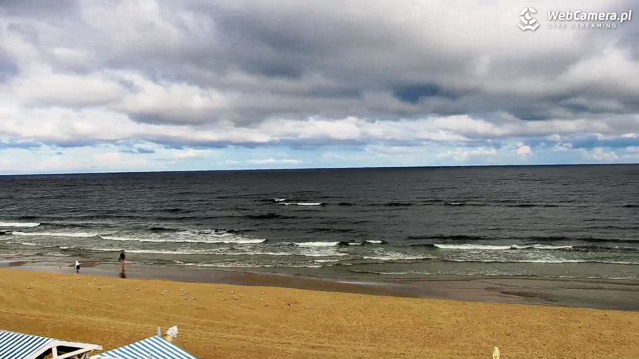 Krynica Morska - widok na plażę - 02 wresień 2026, 08:47