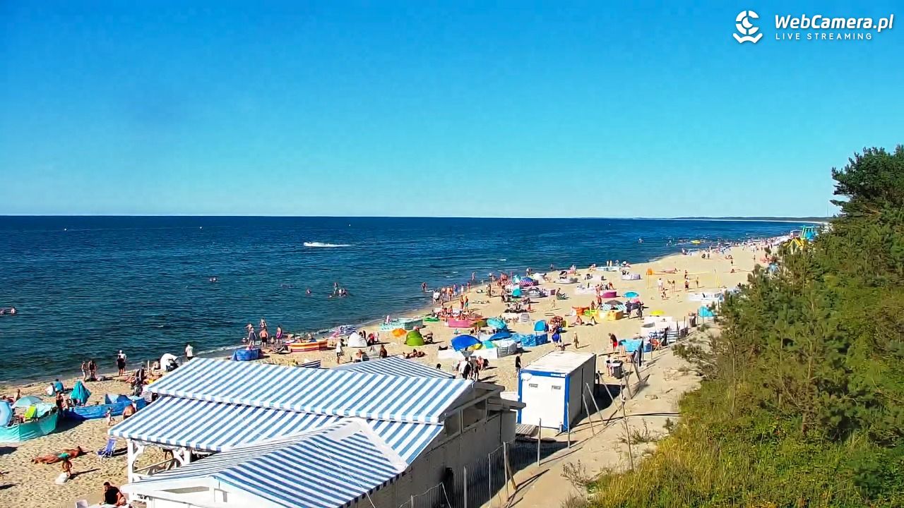 Krynica Morska - widok na plażę - 13 sierpień 2026, 17:03