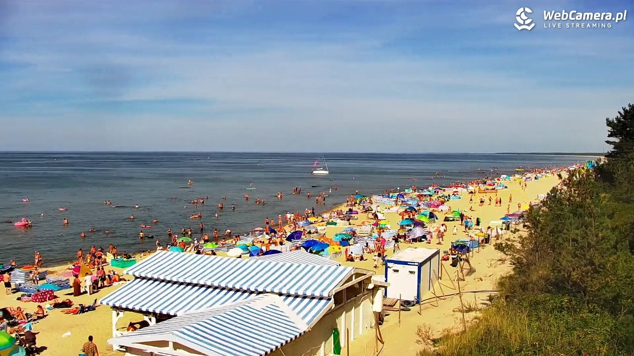 Krynica Morska - widok na plażę - 14 sierpień 2026, 15:12