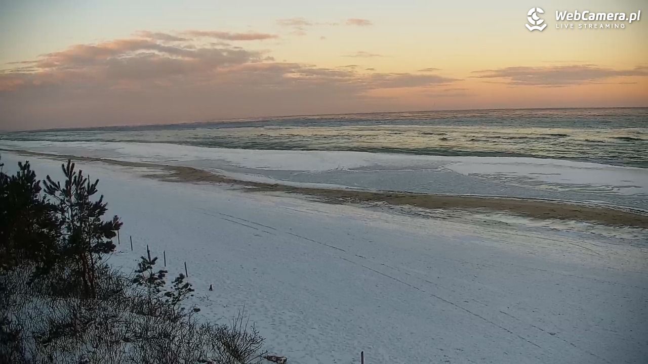 Krynica Morska - widok na plażę - 04 luty 2026, 07:47