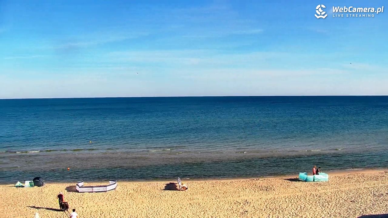 Krynica Morska - widok na plażę - 14 sierpień 2026, 08:09