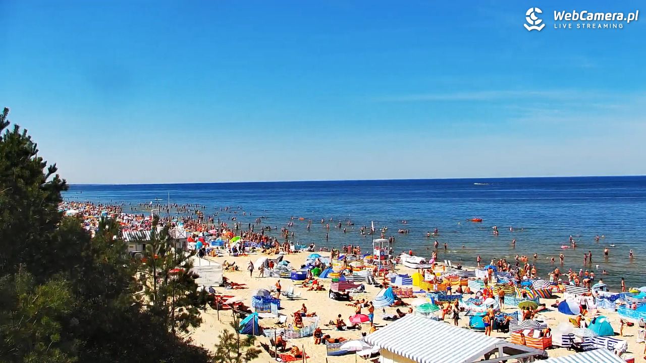 Krynica Morska - widok na plażę - 14 sierpień 2026, 12:43