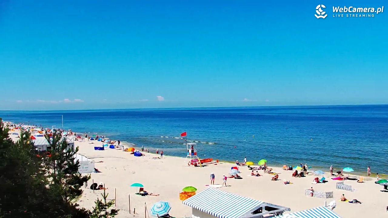 Krynica Morska - widok na plażę - 26 czerwiec 2026, 11:56