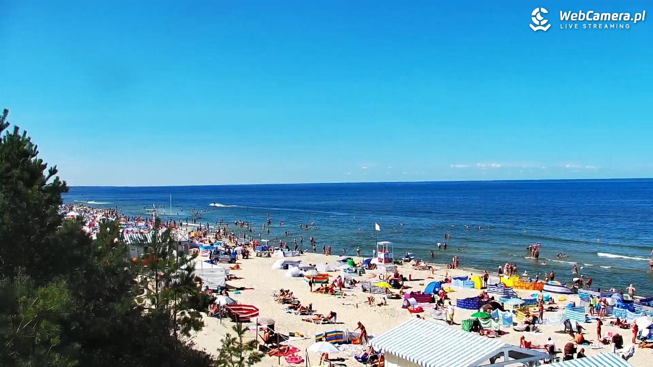 Krynica Morska - widok na plażę - 13 sierpień 2026, 12:53