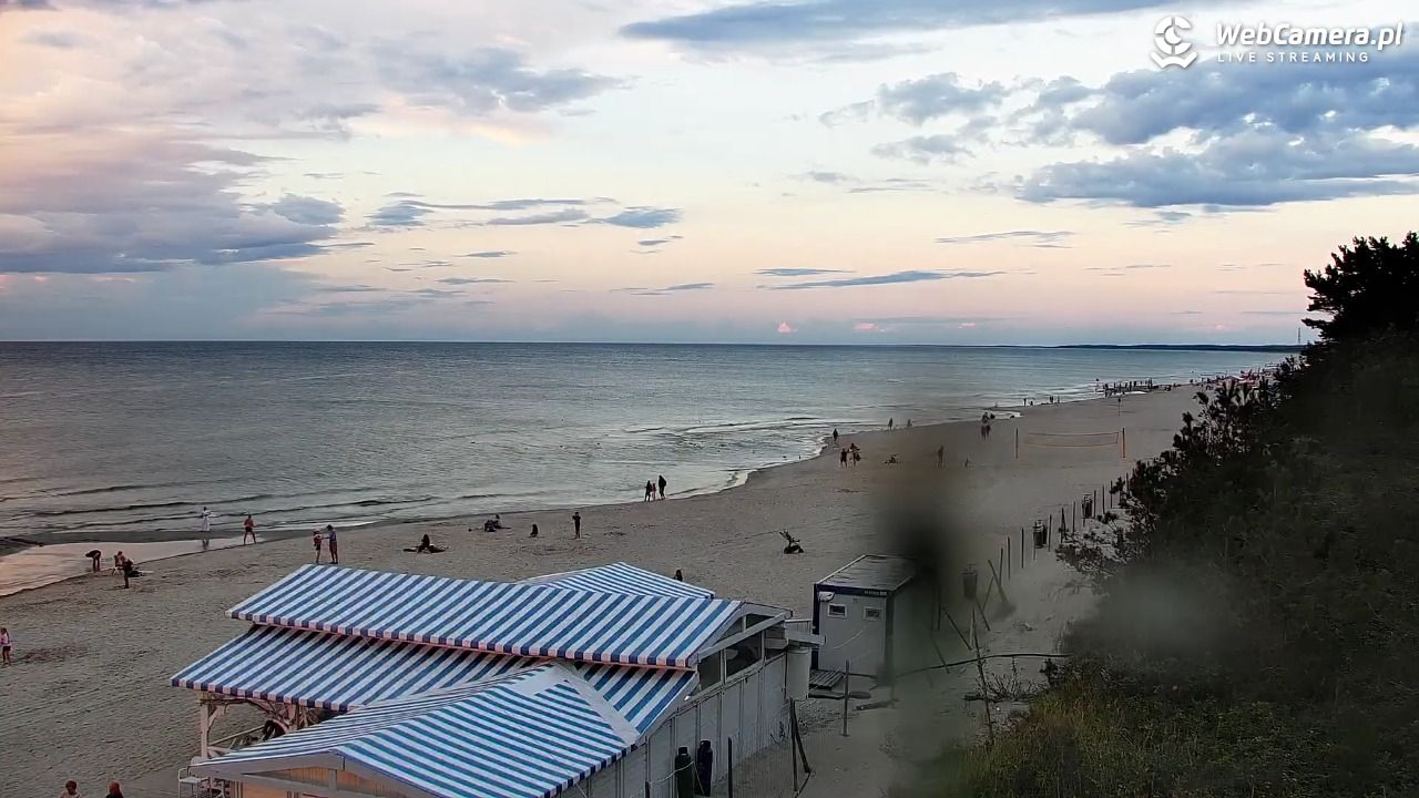 Krynica Morska - widok na plażę - 30 sierpień 2026, 19:21