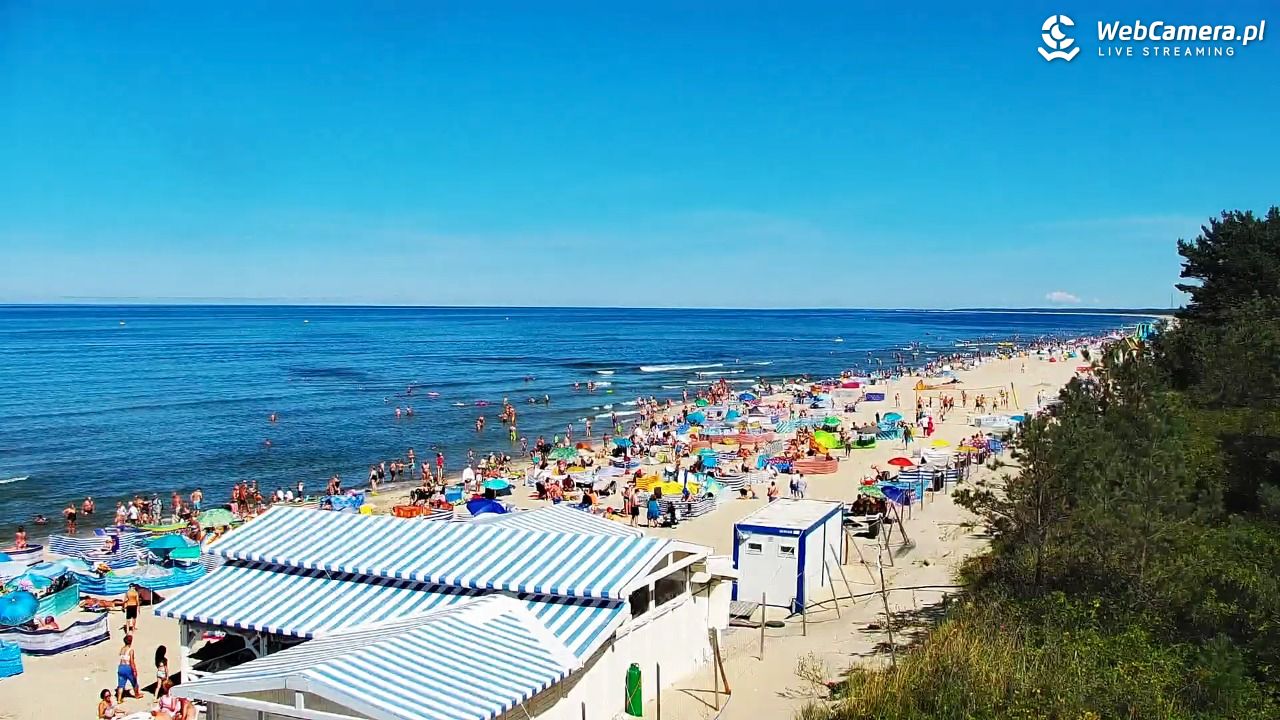 Krynica Morska - widok na plażę - 13 sierpień 2026, 13:27