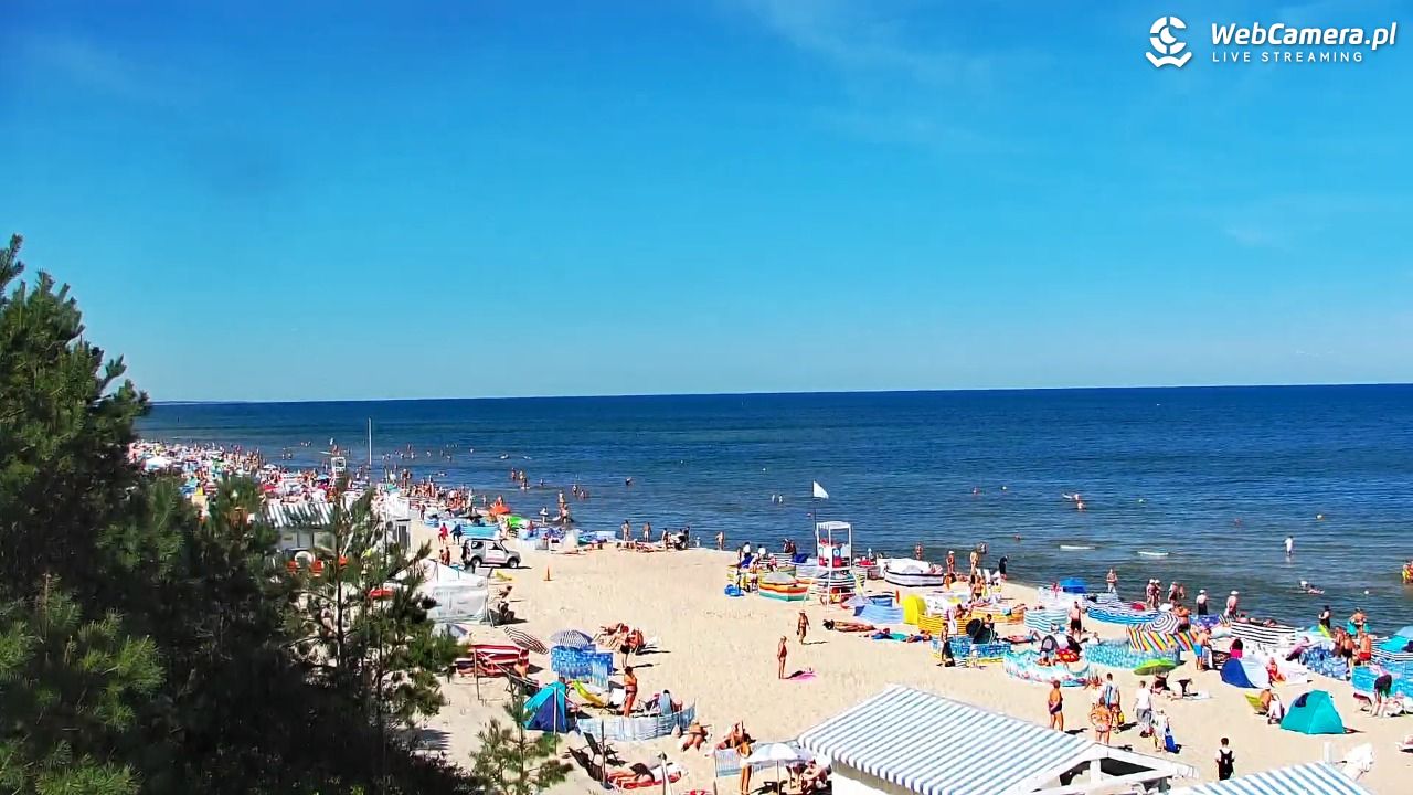 Krynica Morska - widok na plażę - 14 sierpień 2026, 10:46