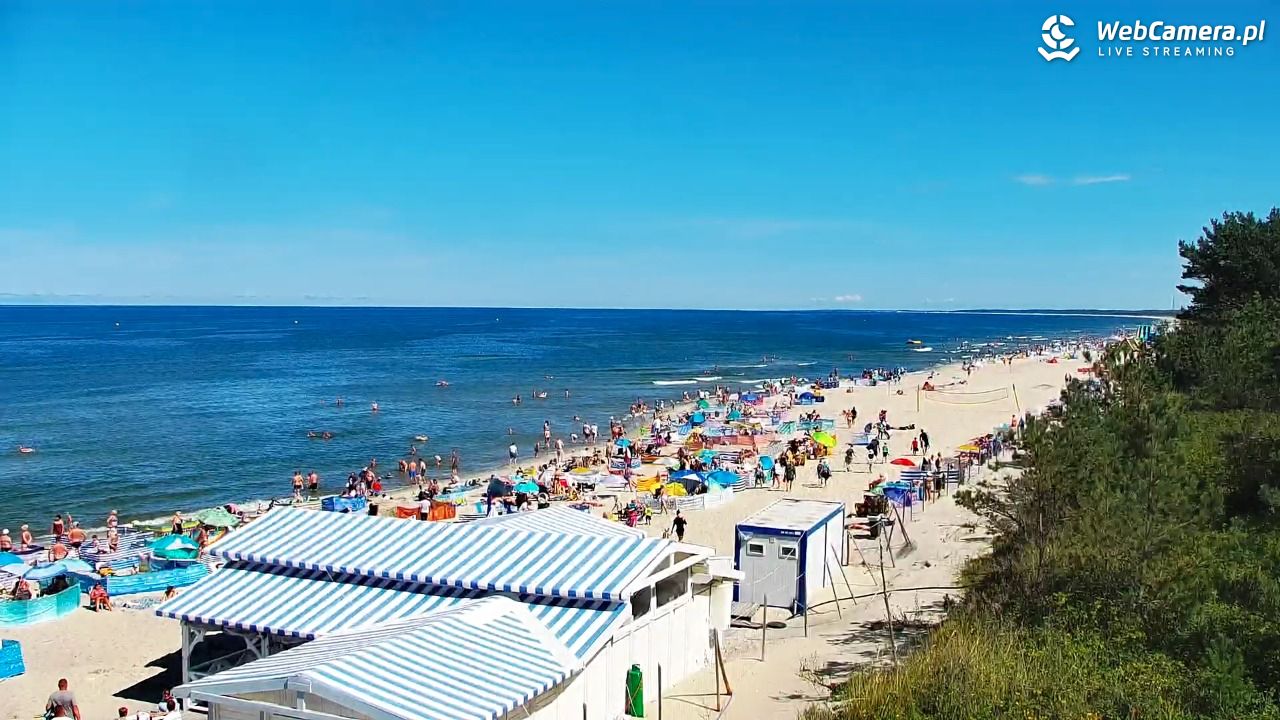 Krynica Morska - widok na plażę - 13 sierpień 2026, 12:29