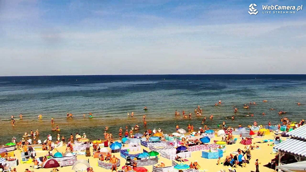 Krynica Morska - widok na plażę - 14 sierpień 2026, 12:39