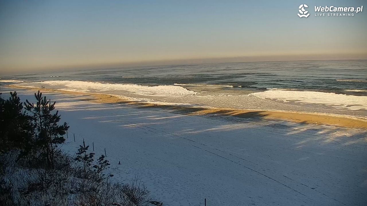 Krynica Morska - widok na plażę - 03 luty 2026, 10:02