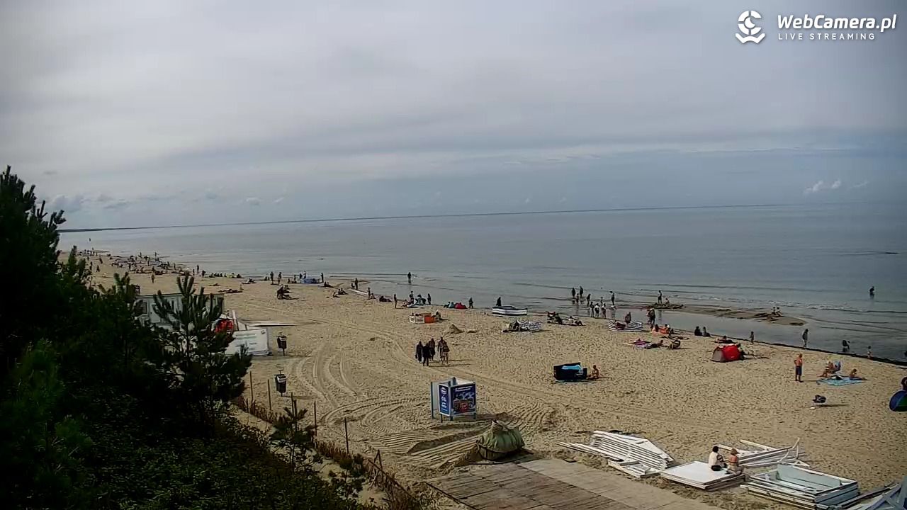 Krynica Morska - widok na plażę - 13 wresień 2025, 13:52