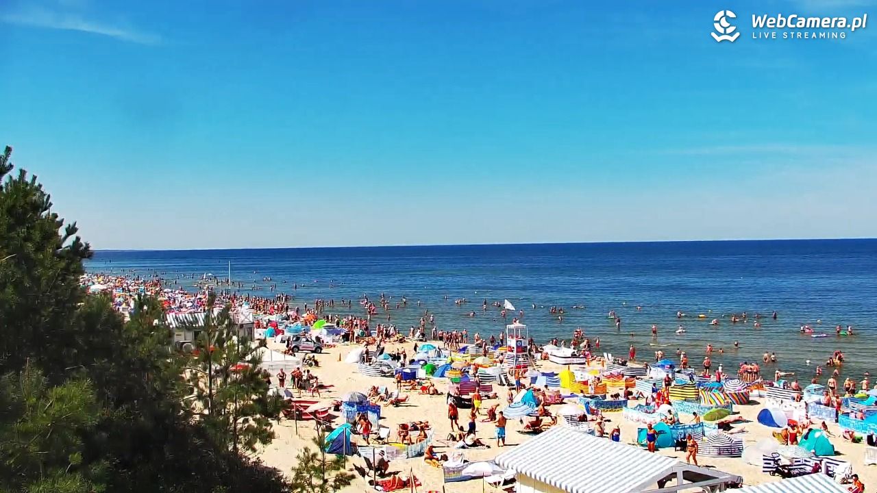 Krynica Morska - widok na plażę - 14 sierpień 2026, 12:21