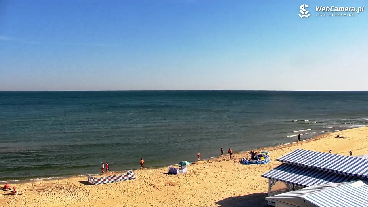 Krynica Morska - widok na plażę - 27 czerwiec 2026, 08:27