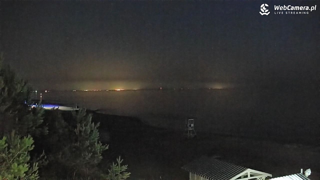 Krynica Morska - widok na plażę - 27 czerwiec 2026, 00:49