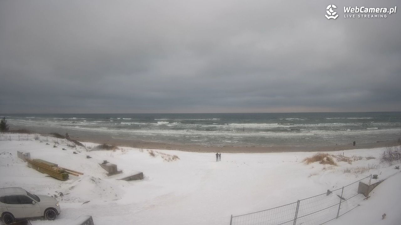 Krynica Morska - widok na plaże NOWOŚĆ - 14 luty 2026, 16:00