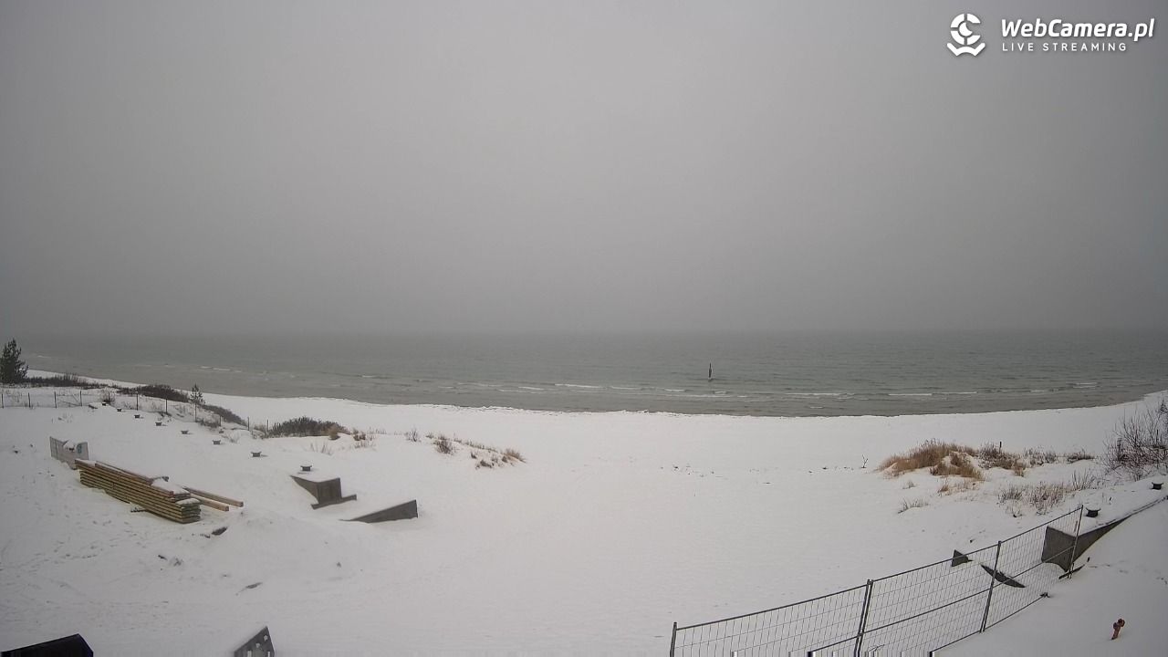 Krynica Morska - widok na plaże NOWOŚĆ - 12 luty 2026, 12:41